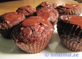 Chokladmuffin saftiga chokladmuffins